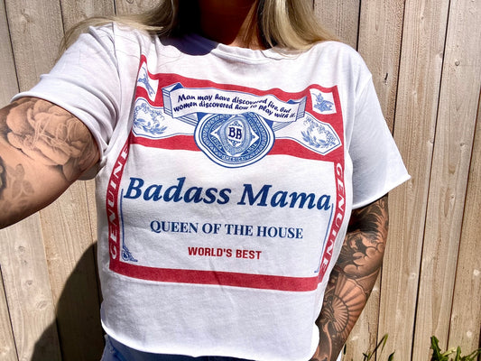 Badass Mama Graphic Crop Top image 0